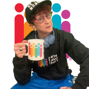 Maggie's Morning Mug (WFTW logo) - Caffeine meets a GIANT DOSE (20 oz) of queer comedy - Sip sassily!  (HAND WASH - US Store)